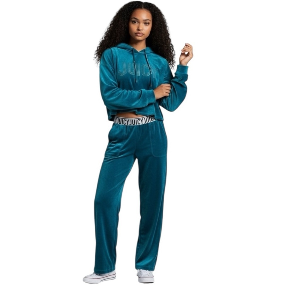 Y2K Juicy Couture RetroTrack Suit Crystal set SZ M